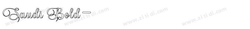 Saudi Bold字体转换